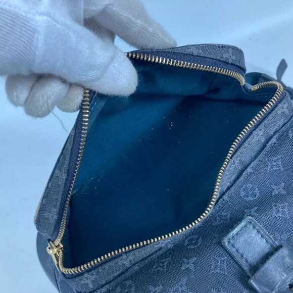 LOUIS VUITTON M92455 Monogram Mini Denim MontsourisGM Backpack Navy